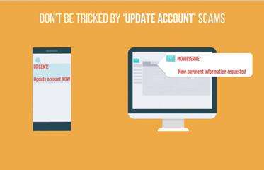 Don't be tricked by update account scams