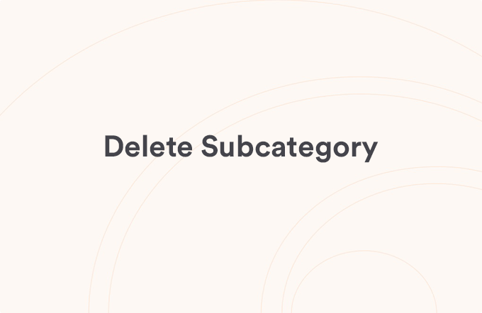 Delete Subcategory