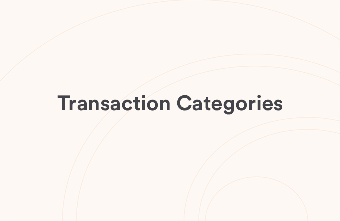 Transaction Categories