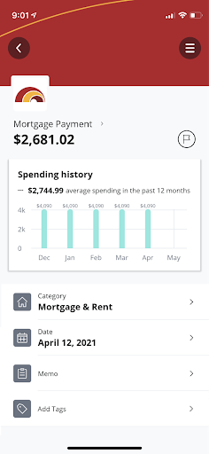 Screen shot of Account overview