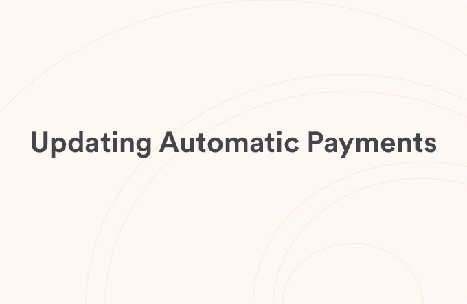 Updating Automatic Payments Card