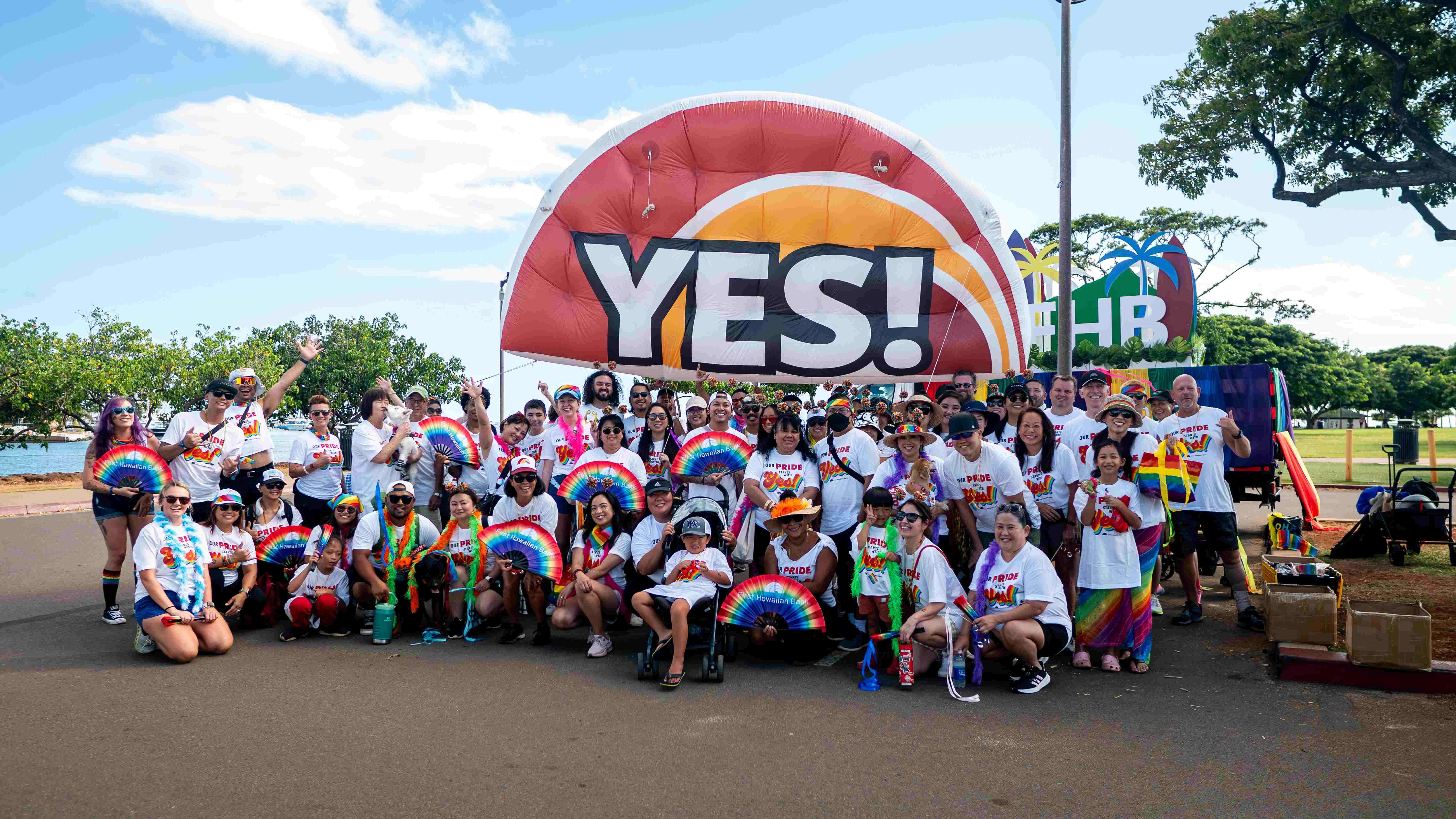 Employees at Honolulu Pride Parade Employees at Honolulu Pride Parade