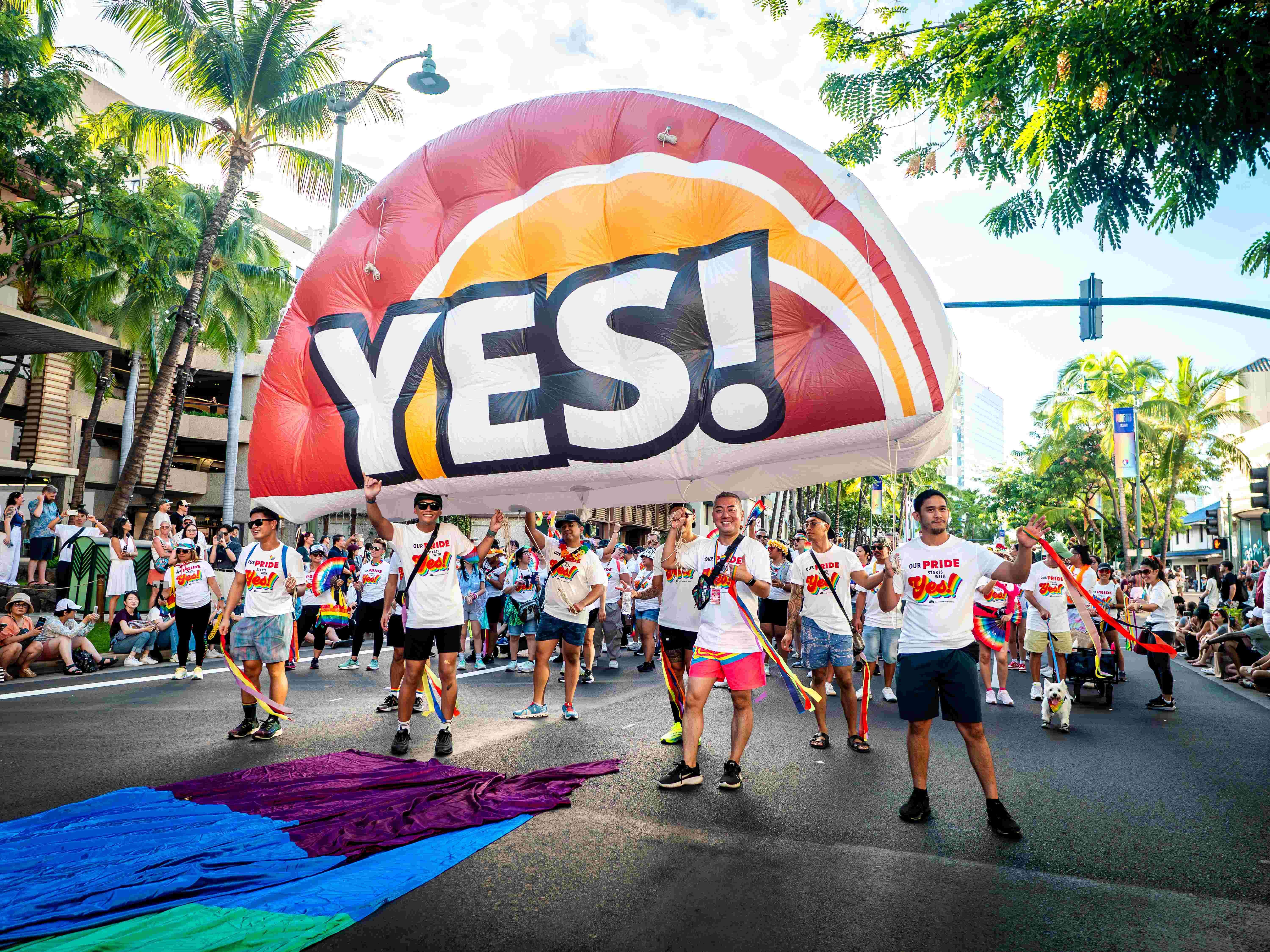 Employees at Honolulu Pride Parade Employees at Honolulu Pride Parade