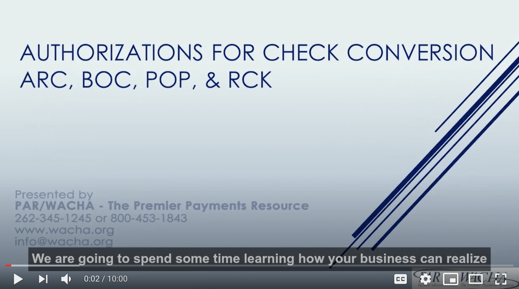 Authorizations for Check Conversion