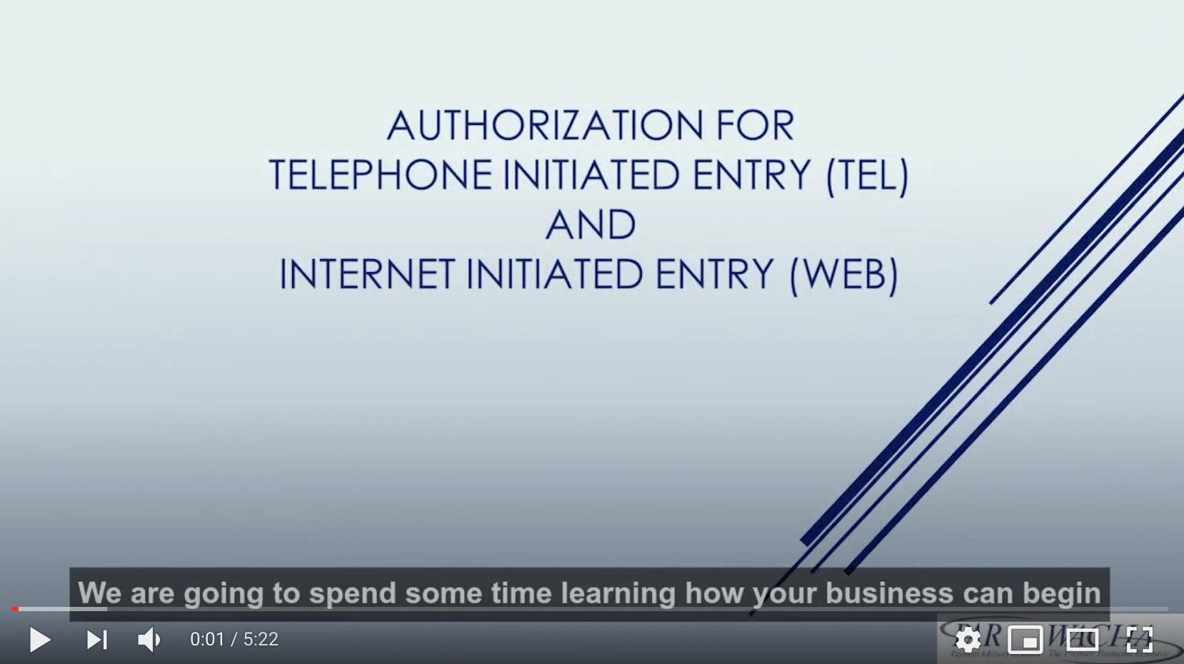Authorizations for Internet and Telephone initiated Transactions